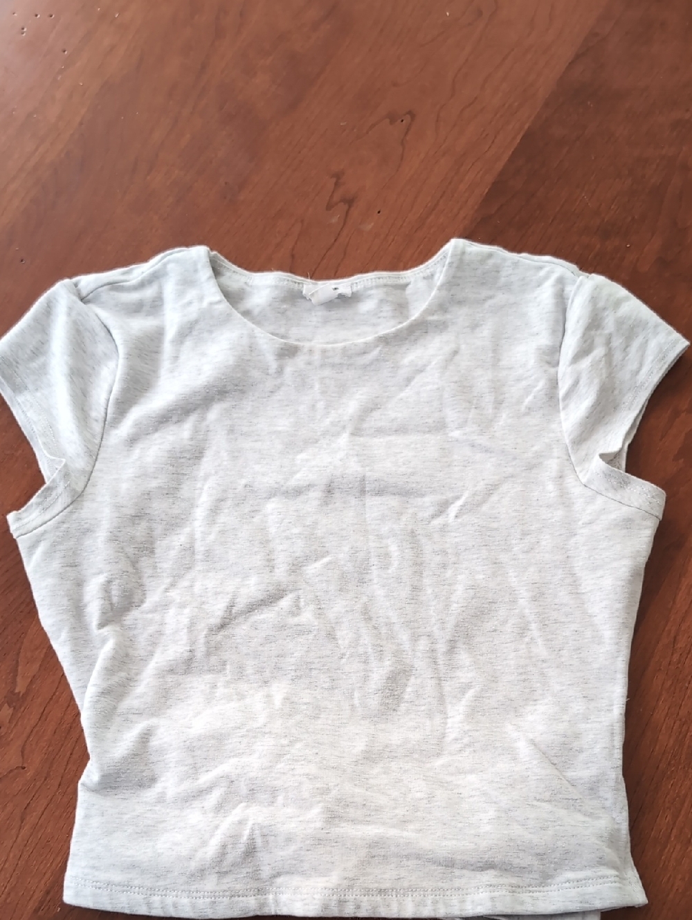 Garage Light Gray Crewneck Cap-Sleeve Tee